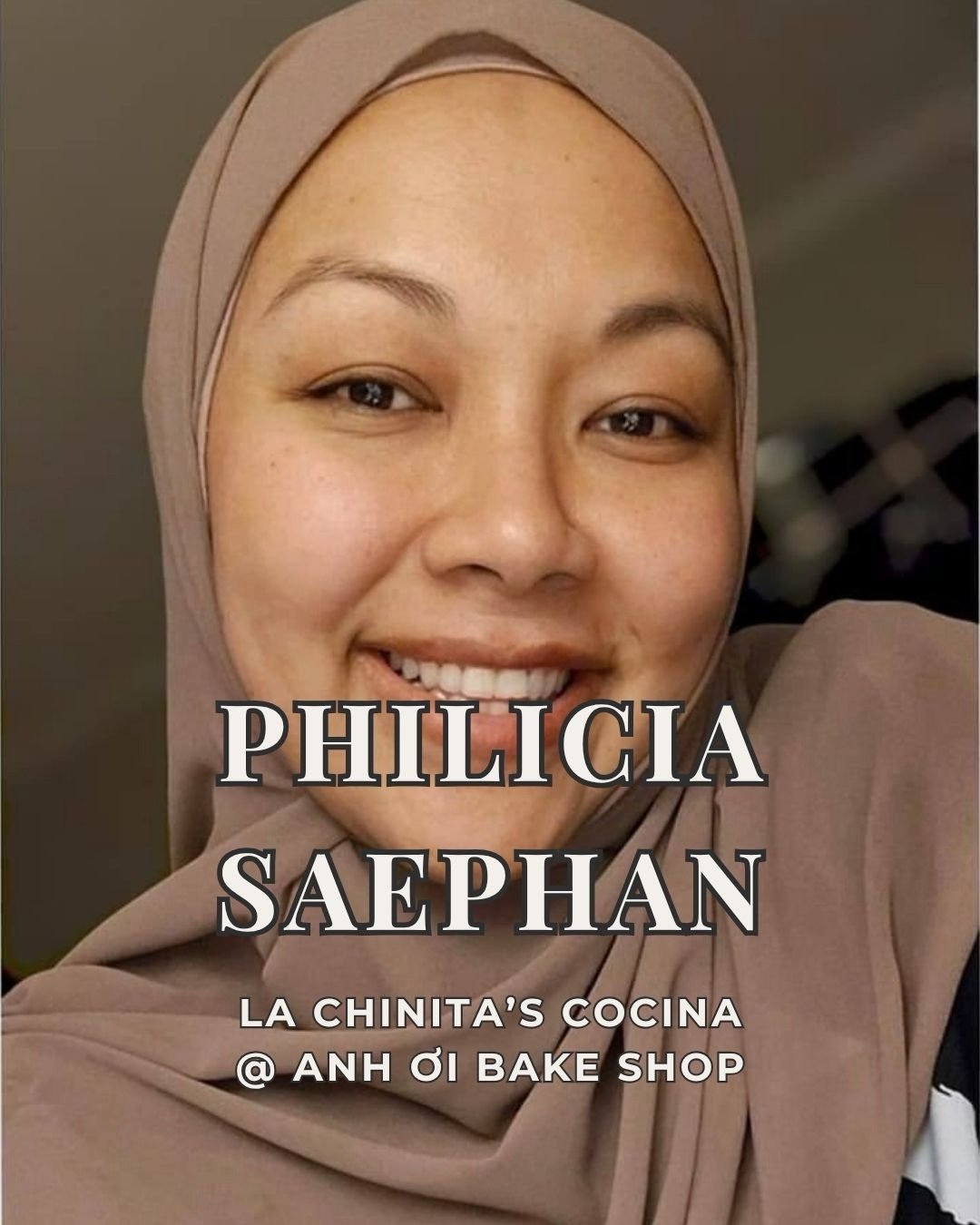 Philicia Saephan, founder of La Chinita's Cocina, at Anh Ơi Bake Shop